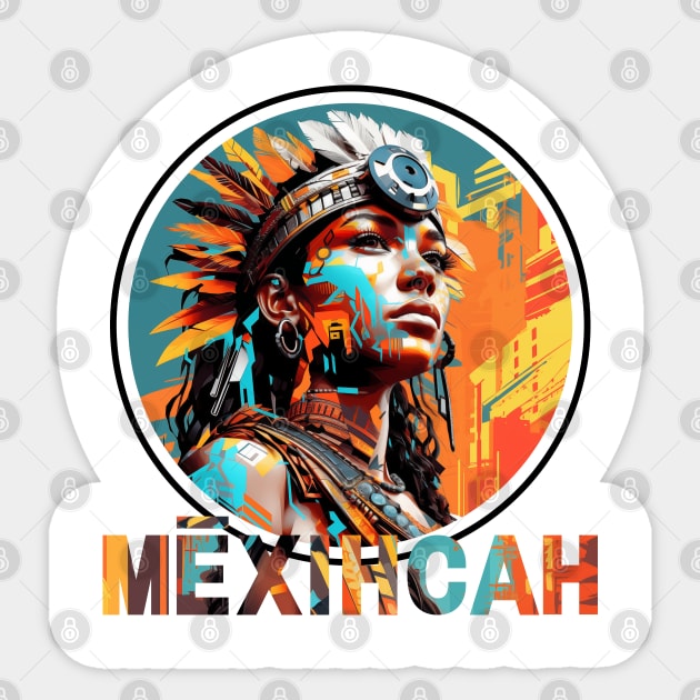 Urban Nahuatl Essence - Mēxihcah Pride High Contrast Streetwear Sticker by JT Digital
